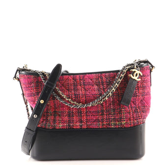 Chanel Gabrielle Hobo Quilted Tweed and Calfskin Medium
