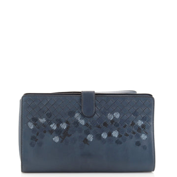Bottega Veneta Handle Clutch Embroidered Intrecciato Nappa Small