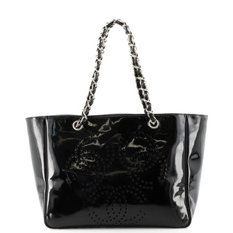 Chanel Triple CC Tote Perforated Patent Medium