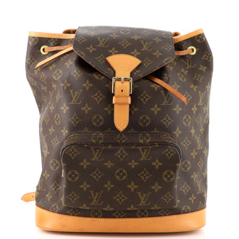 Louis Vuitton Vintage Montsouris Backpack Monogram Canvas GM