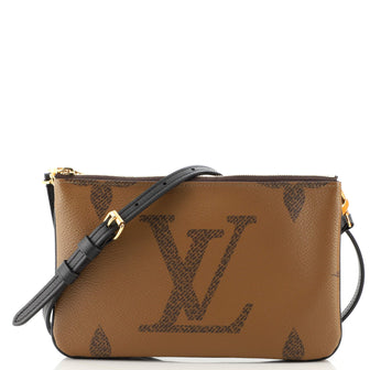 Louis Vuitton Double Zip Pochette Reverse Monogram Giant