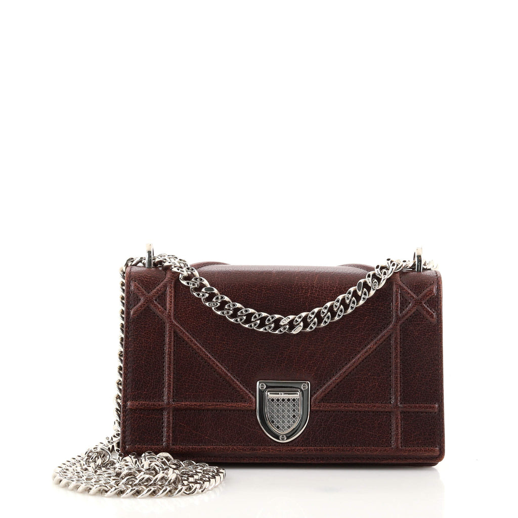 Diorama leather handbag