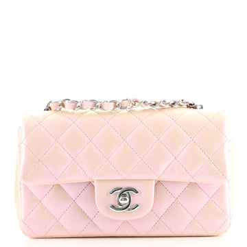 Chanel Classic Single Flap Bag Quilted Iridescent Calfskin Mini