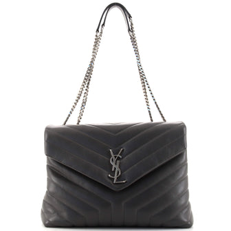Saint Laurent LouLou Shoulder Bag Matelasse Chevron Leather Medium