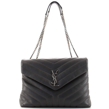 Saint Laurent LouLou Shoulder Bag Matelasse Chevron Leather Medium