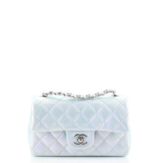 Chanel Classic Single Flap Bag Quilted Iridescent Calfskin Mini