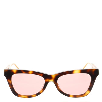 Gucci Interlocking G Web Cat Eye Sunglasses Acetate with Metal