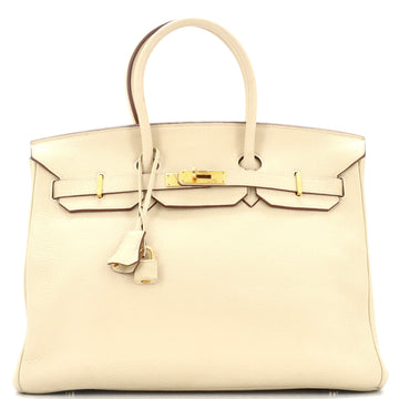 Hermes Birkin Handbag Light Togo with Gold Hardware 35
