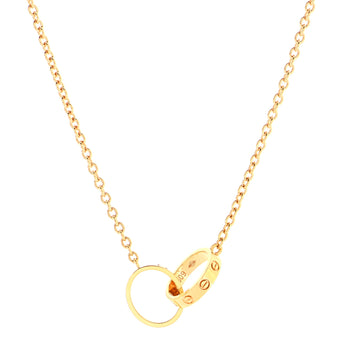 Cartier Love Interlocking Necklace 18K Rose Gold