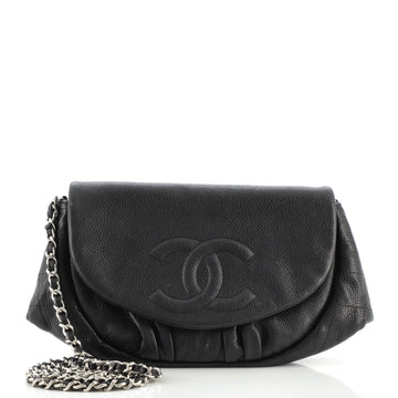 Chanel Half Moon Wallet on Chain Caviar