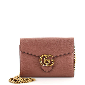 Gucci GG Marmont Chain Wallet Leather Mini