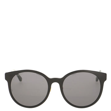 Gucci Interlocking G Web Temple Round Sunglasses Acetate