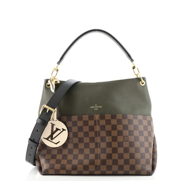 Louis Vuitton Maida Handbag Damier with Leather