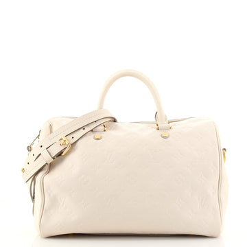 Louis Vuitton Speedy Bandouliere Bag Monogram Empreinte Leather 30