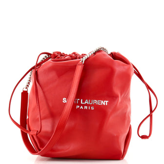Saint Laurent Teddy Bucket Bag Leather Small