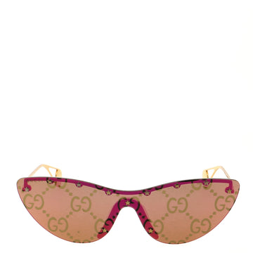 Gucci GG Print Cat Eye Sunglasses Metal
