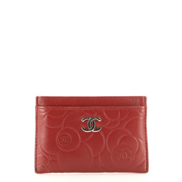 Chanel Classic Card Holder Camellia Lambskin