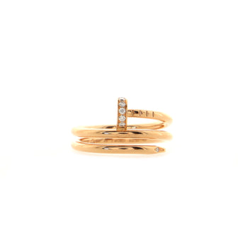 Cartier Juste un Clou Double Ring 18K Rose Gold and Diamonds Small