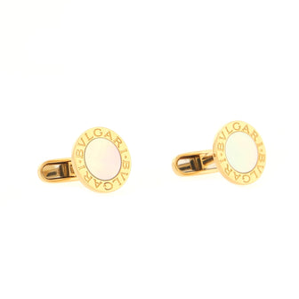Bvlgari Bvlgari Cufflinks 18K Yellow Gold with Mother of Pearl