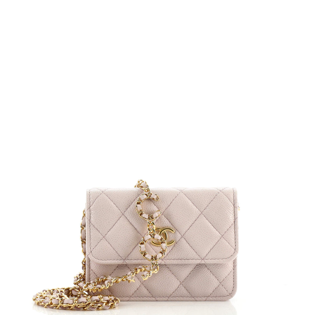 Chanel Caviar Quilted Mini Coco Chain Handle Flap Pink