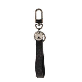 Louis Vuitton Slim Dragonne Keychain White Monogram Canvas with Monogram Eclipse