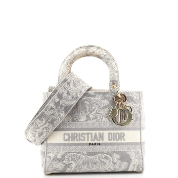 Christian Dior Lady D-Lite Bag Embroidered Canvas Medium