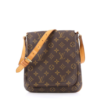 Louis Vuitton Musette Salsa Handbag Monogram Canvas PM brown