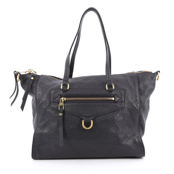 Louis Vuitton Lumineuse Handbag Monogram Empreinte Leather PM blue