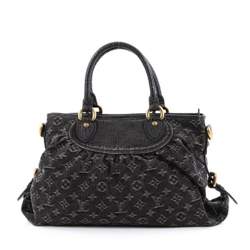 Louis Vuitton Neo Cabby Handbag Denim MM black