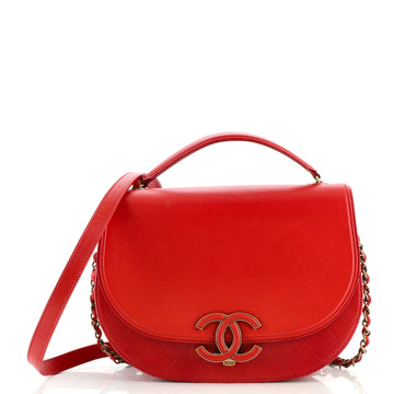 Chanel Coco Curve Flap Messenger Calfskin and Quilted Goatskin Medium