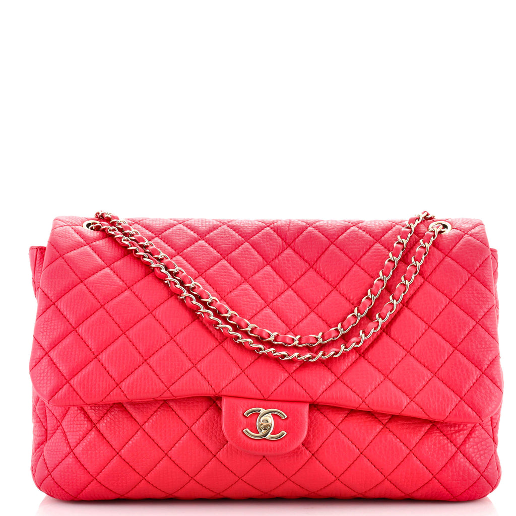 Chanel XXL Travel Flap Bag Quilted Calfskin Small Pink 1502181