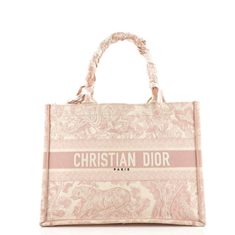 Christian Dior Book Tote Embroidered Canvas Medium