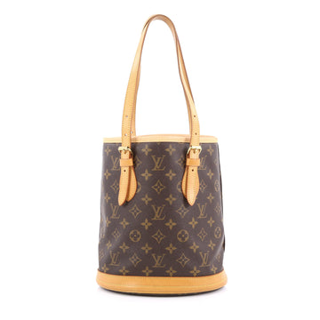 Louis Vuitton Petit Bucket Bag Monogram Canvas brown