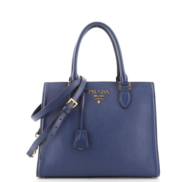 Prada Convertible Open Tote Saffiano with Soft Calf Medium