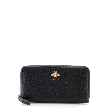 Gucci Animalier Zip Around Wallet Leather