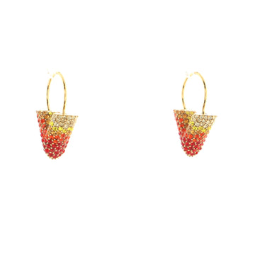 Louis Vuitton Essential V Hoop Earrings Crystal Embellished Metal