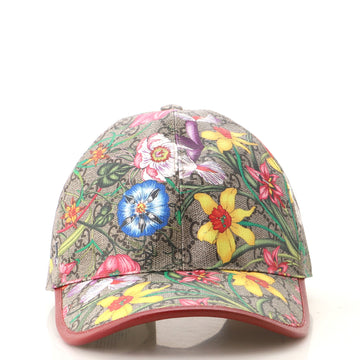Gucci Baseball Cap Flora GG Coated Canvas