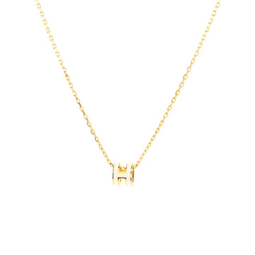 Hermes Pop H Pendant Chain Necklace Metal and Enamel Mini