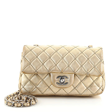 Chanel Classic Single Flap Bag Quilted Metallic Lambskin Mini