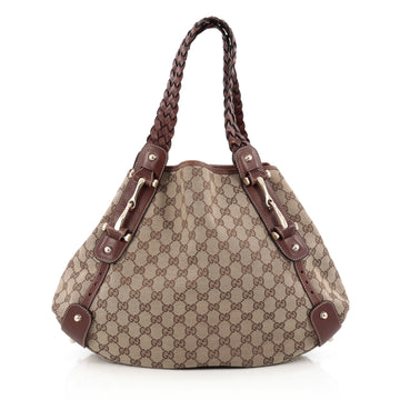 Gucci Pelham Shoulder Bag GG Canvas Medium brown