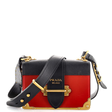 Prada Cahier Crossbody Bag City Calf and Saffiano Small