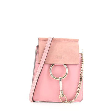 Chloe Faye Bracelet Crossbody Bag Leather and Suede Mini