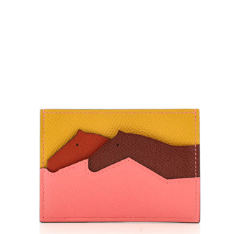 Hermes Les Petits Chevaux Card Holder Leather