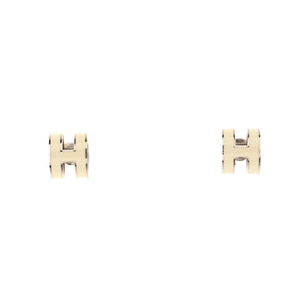 Hermes Pop H Stud Earrings Metal and Enamel