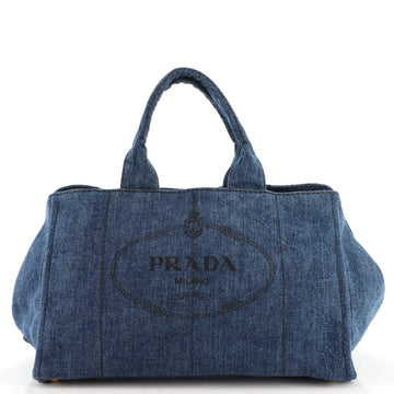 Prada Canapa Tote Denim Large