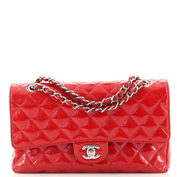 Chanel Classic Double Flap Bag Quilted Patent Medium