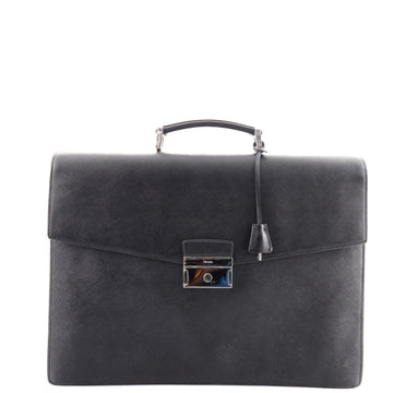 Prada Key Lock Briefcase Saffiano Leather Large