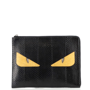 Fendi Monster Clutch Python Medium