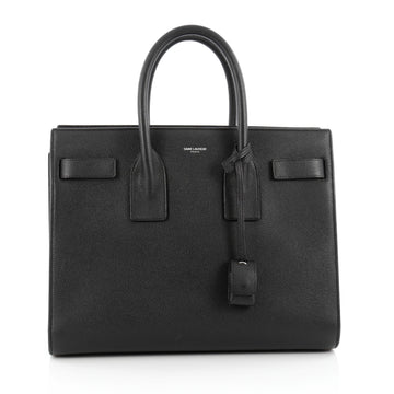 Saint Laurent Sac De Jour Handbag Leather Small Black