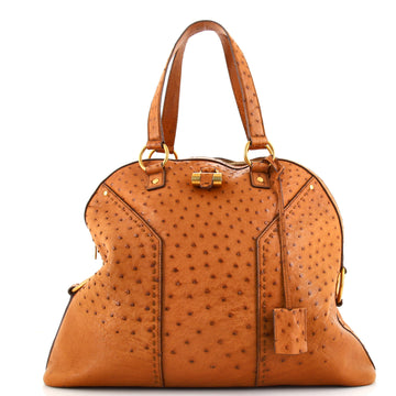 Saint Laurent Muse Shoulder Bag Ostrich Oversized
